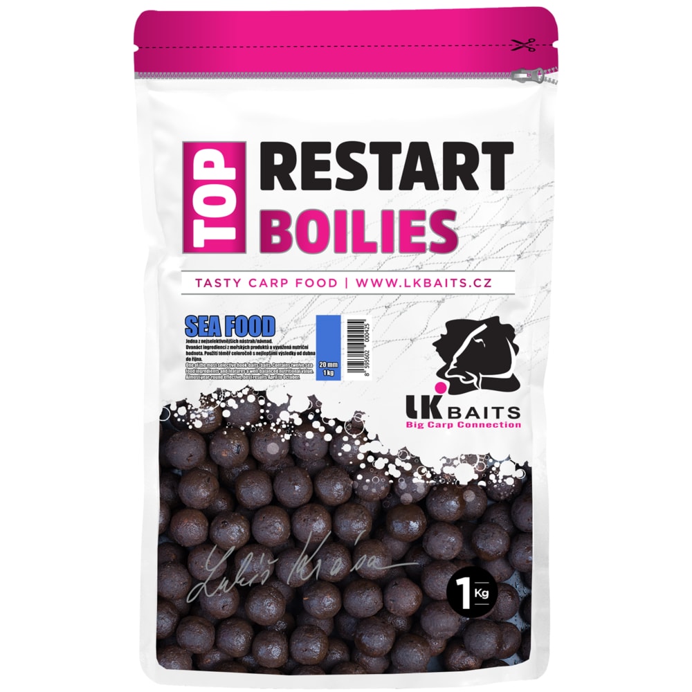 LK Baits Boilie Top ReStart Boilies Sea Food 18mm 1kg