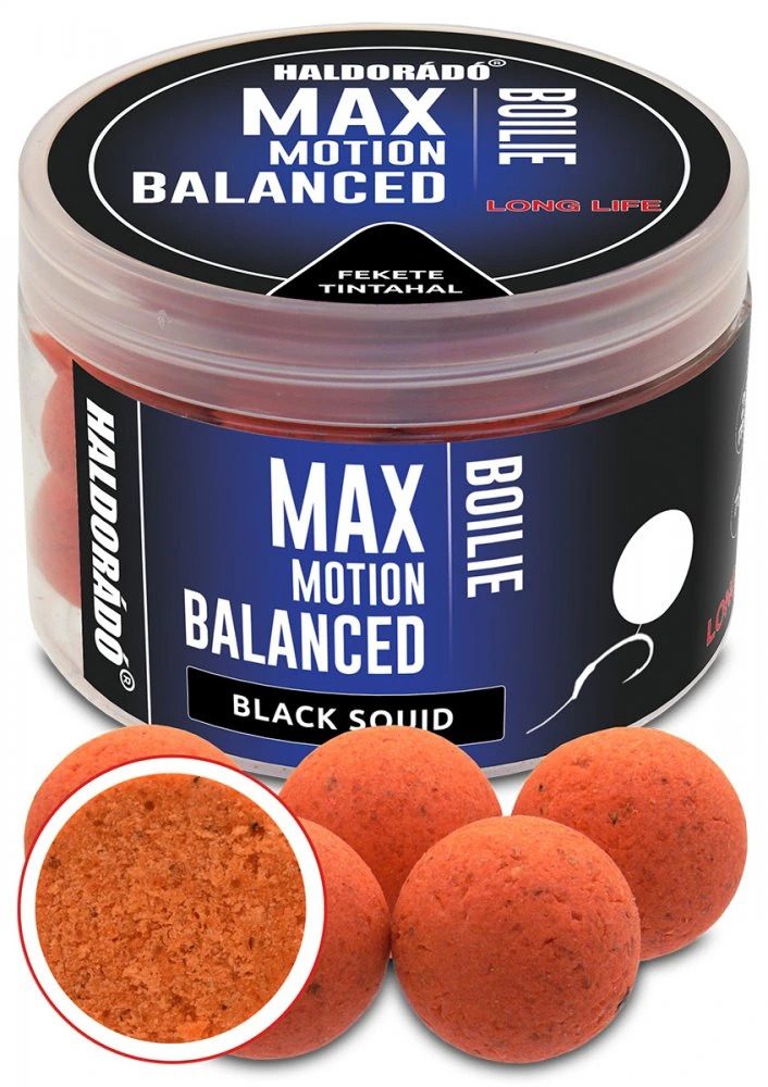 E-shop Haldorádó Boilies Balanced Max Motion 20mm 70g - Černý kalamár,Haldorádó Boilies Balanced Max Motion 20mm 70g - Černý kalamár