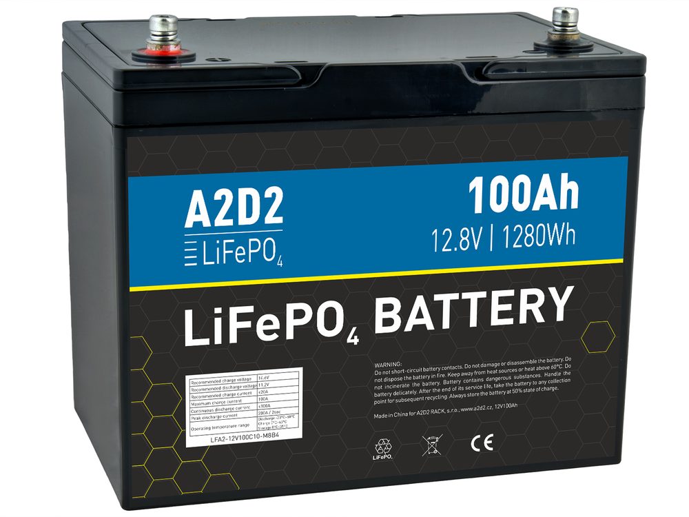 A2D2 Baterie LiFePO4 12,8V 100Ah M8