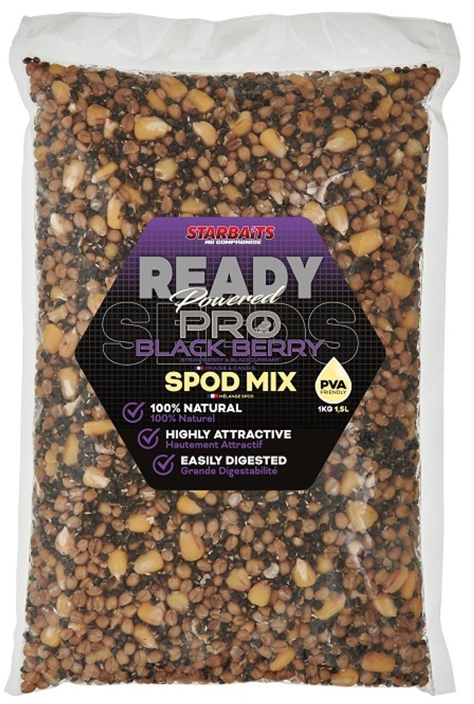 Fotografie Starbaits Směs partiklů Spod Mix Ready Seeds Pro 1kg - Blackberry