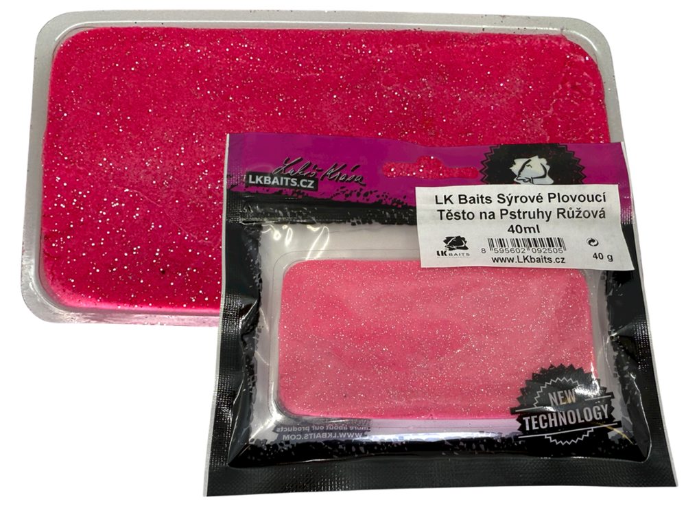 LK Baits Sýrové Plovoucí Těsto na Pstruhy 40ml - Růžová,LK Baits Sýrové Plovoucí Těsto na Pstruhy 40ml - Růžová