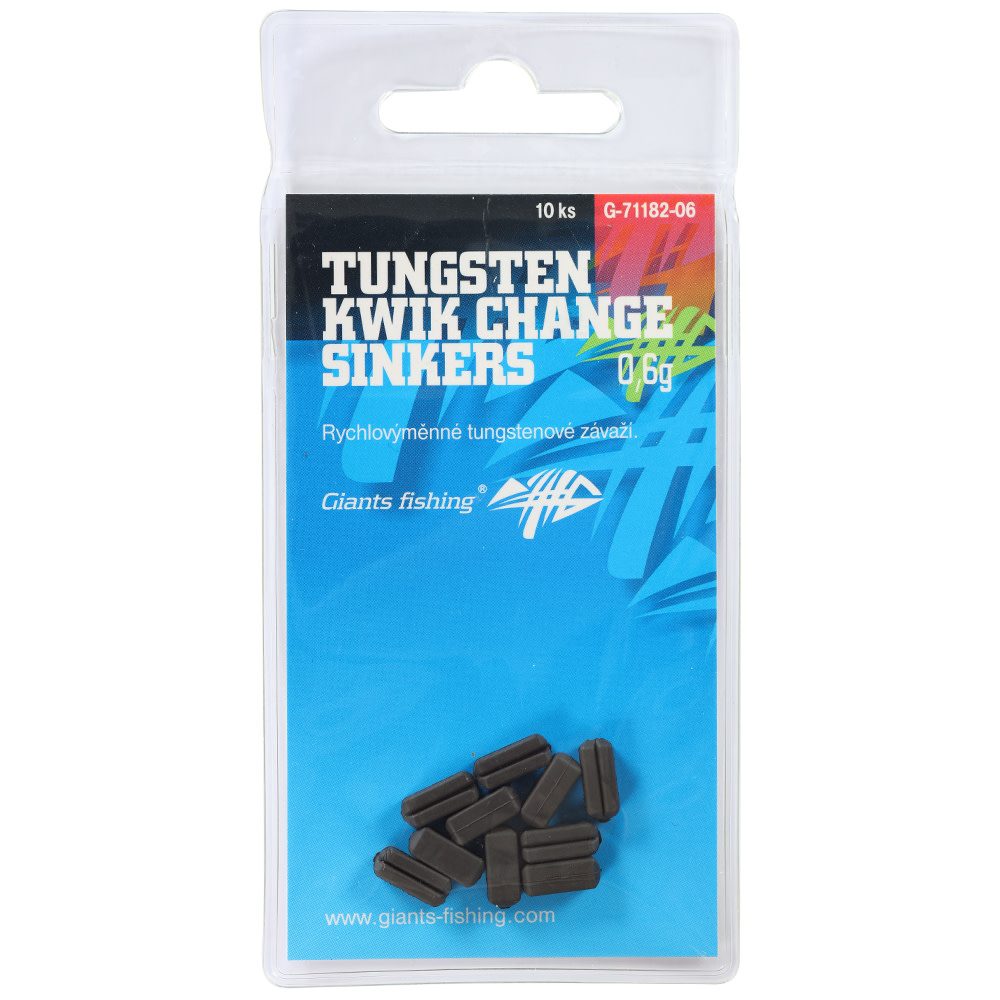 E-shop Giants Fishing Rychlovýměnná těžítka Tungsten Kwik Change Sinkers 10ks - 0,6g,Giants Fishing Rychlovýměnná těžítka Tungsten Kwik Change Sinkers 10ks -