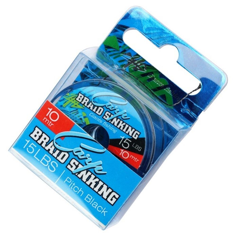 Fotografie Giants Fishing Splétaná šňůra Carp Braid Sinking Pitch Black 10m - 25lb