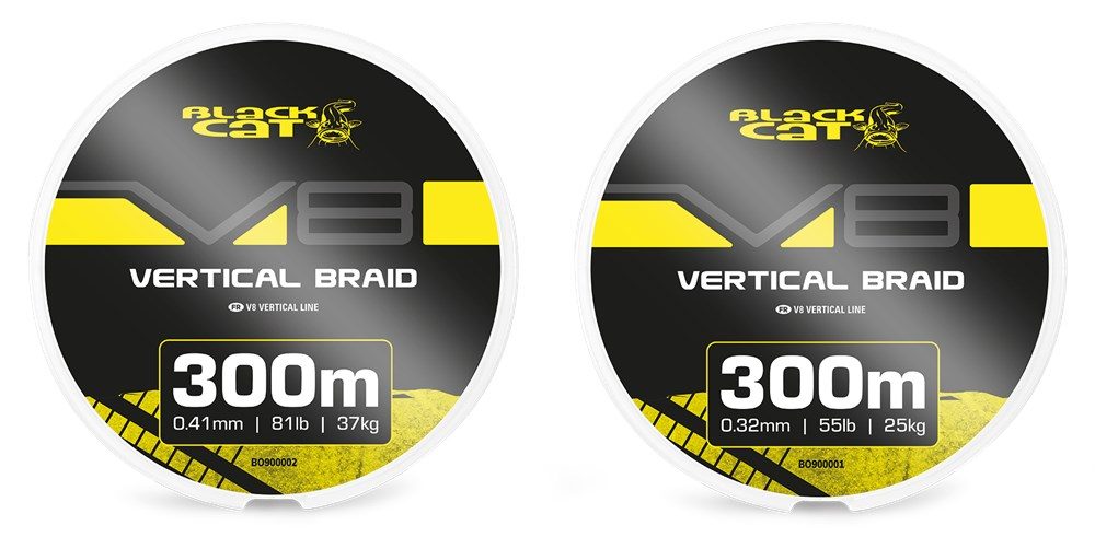 Black Cat Šňůra V8-Line 300 m - 0,41mm 37kg,Black Cat Šňůra V8-Line 300 m - 0,41mm 37kg