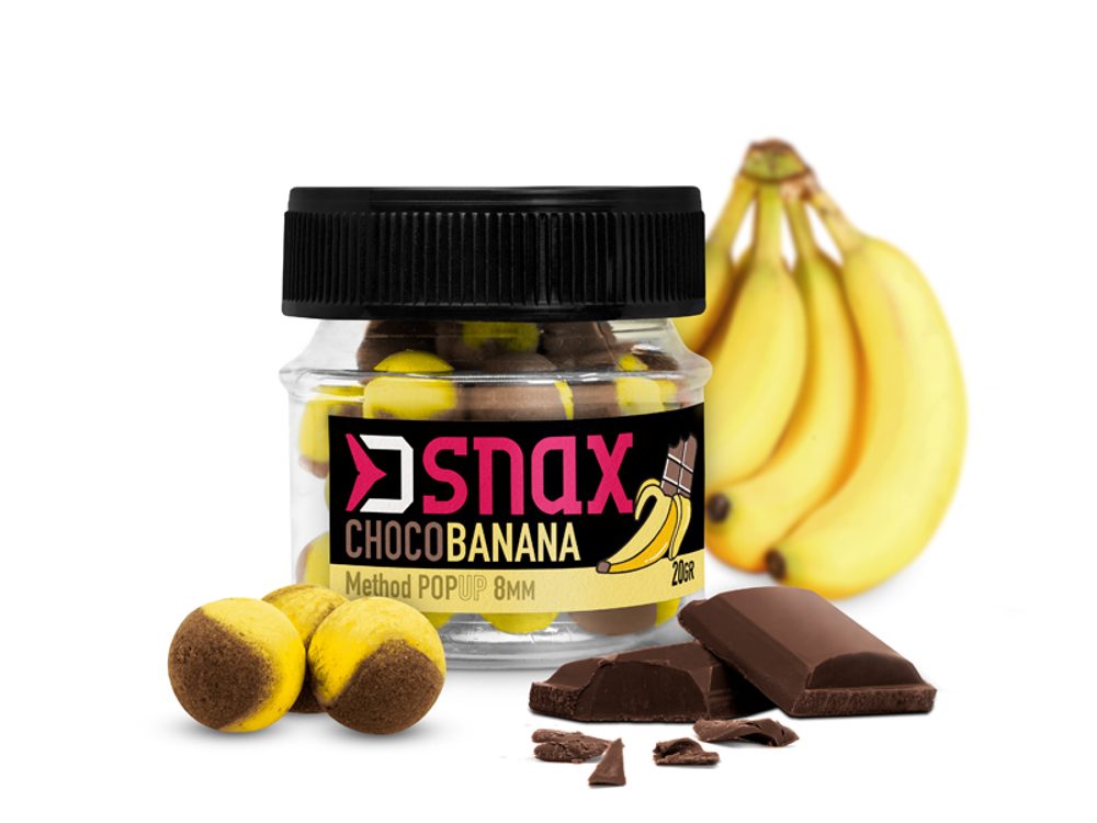 Fotografie Delphin Plovoucí nástraha D Snax Pop Čokoláda-Banán 20g - 8mm