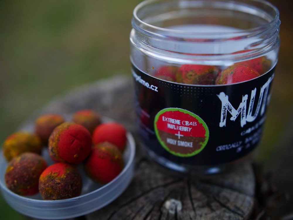 G.B.U. Boilies Mutant Extreme Crab + Mulberry w/Holy Smoke 130g,G.B.U. Boilies Mutant Extreme Crab + Mulberry w/Holy Smoke 130g