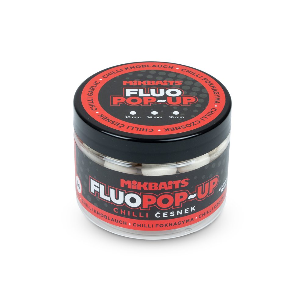 E-shop Mikbaits Plovoucí fluo boilie 14mm 150ml - Chilli Česnek,Mikbaits Plovoucí fluo boilie 14mm 150ml - Chilli Česnek