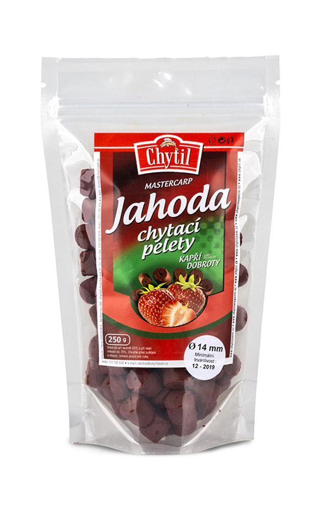 E-shop Chytil Chytací pelety s dírou 250 g - Jahoda 20mm