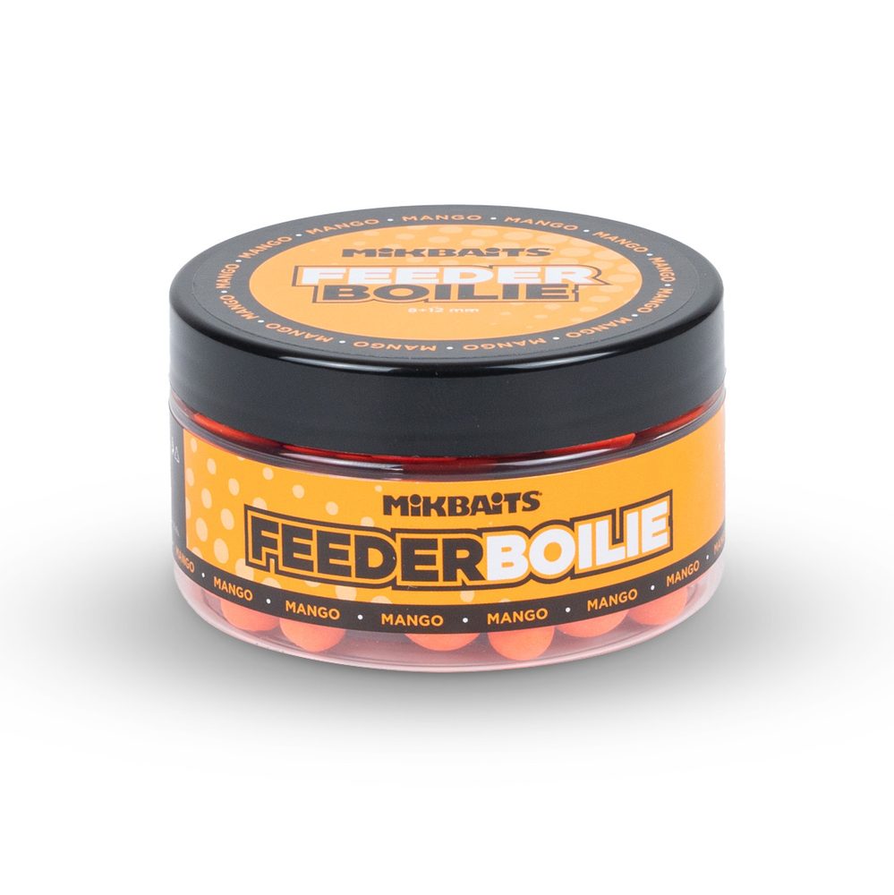 E-shop Mikbaits Feeder boilie 8+12mm 100ml - Mango,Mikbaits Feeder boilie 8+12mm 100ml - Mango