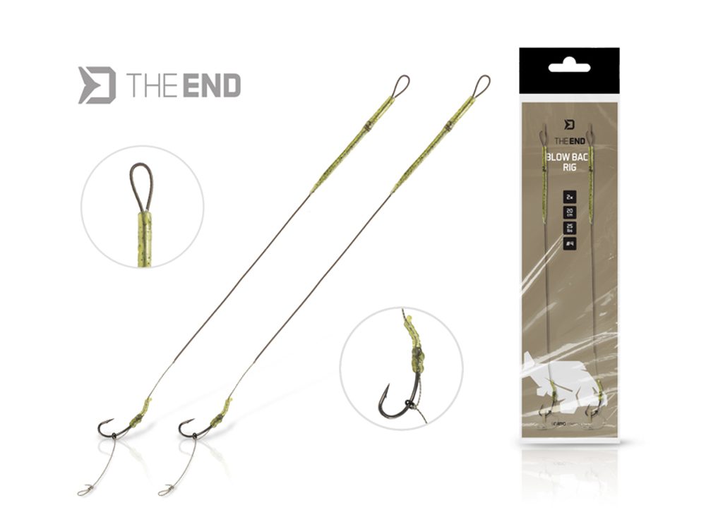 E-shop Delphin Návazec TheEND Blow back rig 2ks - 20cm/25lbs/vel.4,Delphin Návazec TheEND Blow back rig 2ks - 20cm/25lbs/vel.4
