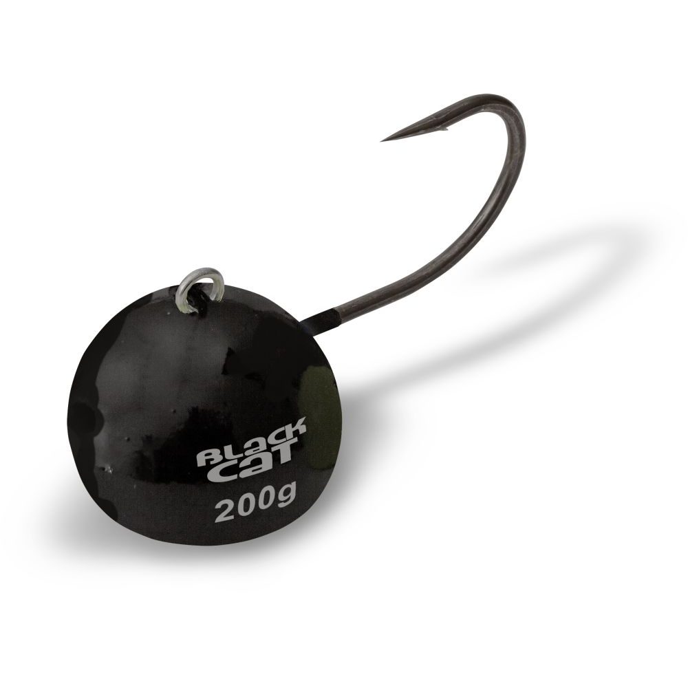 E-shop Black Cat Jigová hlava Fire-Ball černá - 200g,Black Cat Jigová hlava Fire-Ball černá - 200g