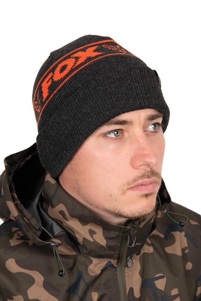 Fox Zimní čepice Collection Beanie Hat Black & Orange