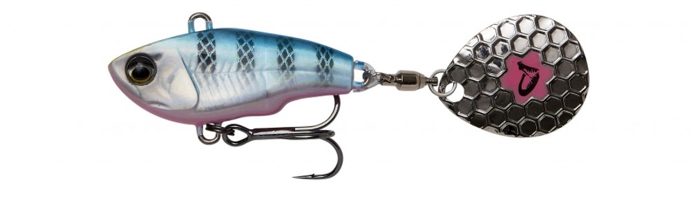 E-shop Savage Gear Tail Spinner Fat Tail Spin Sinking Blue Silver Pink - 5,5cm 9g,Savage Gear Tail Spinner Fat Tail Spin Sinking Blue Silver Pink - 5,5cm 9g