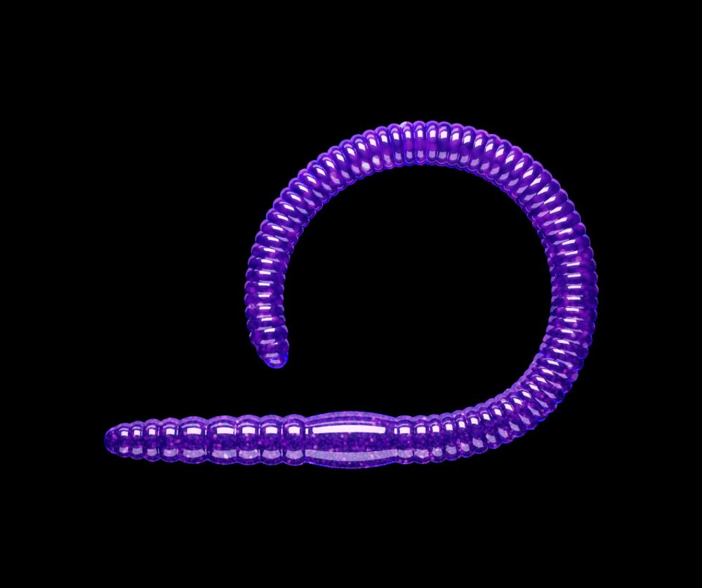 E-shop Libra Lures Flex Worm 9,5cm 10ks - Purple with Glitter