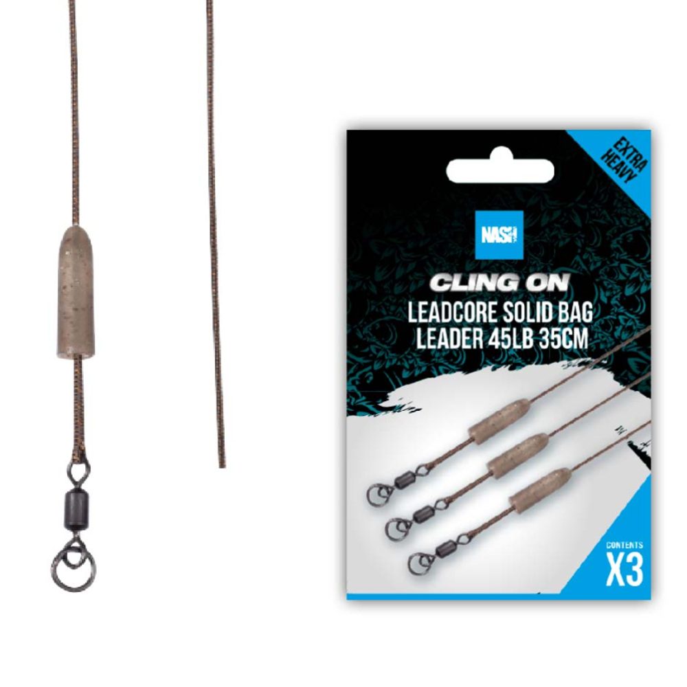 E-shop Nash Montáž Ready Tied Leadcore Solid Bag Leader 45lb 35cm 3ks,Nash Montáž Ready Tied Leadcore Solid Bag Leader 45lb 35cm 3ks