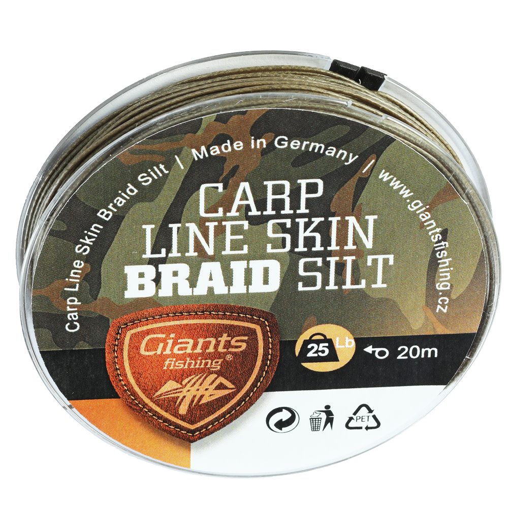 E-shop Giants Fishing Svlékací šnůra Carp Line Skin Braid - 20m / 25Lb / Silt,Giants Fishing Svlékací šnůra Carp Line Skin Braid - 20m / 25Lb / Silt