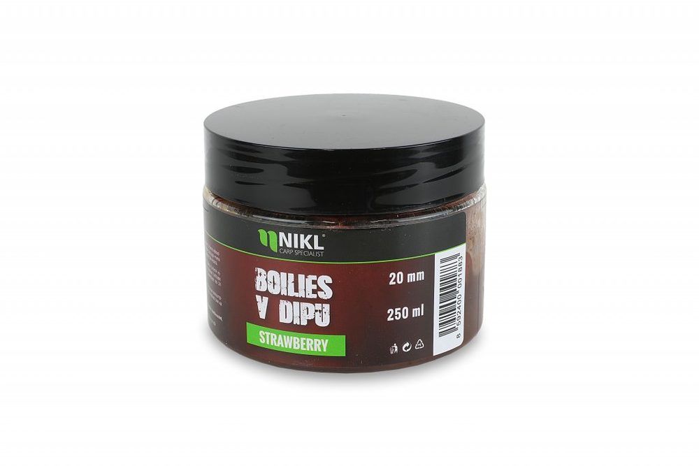E-shop Nikl Boilies v dipu Strawberry 250g - 20mm,Nikl Boilies v dipu Strawberry 250g - 20mm
