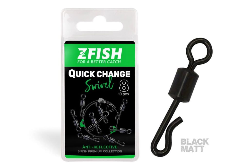 E-shop Zfish Obratlík Quick Change Swivel Matt - vel.10/22kg,Zfish Obratlík Quick Change Swivel Matt - vel.10/22kg