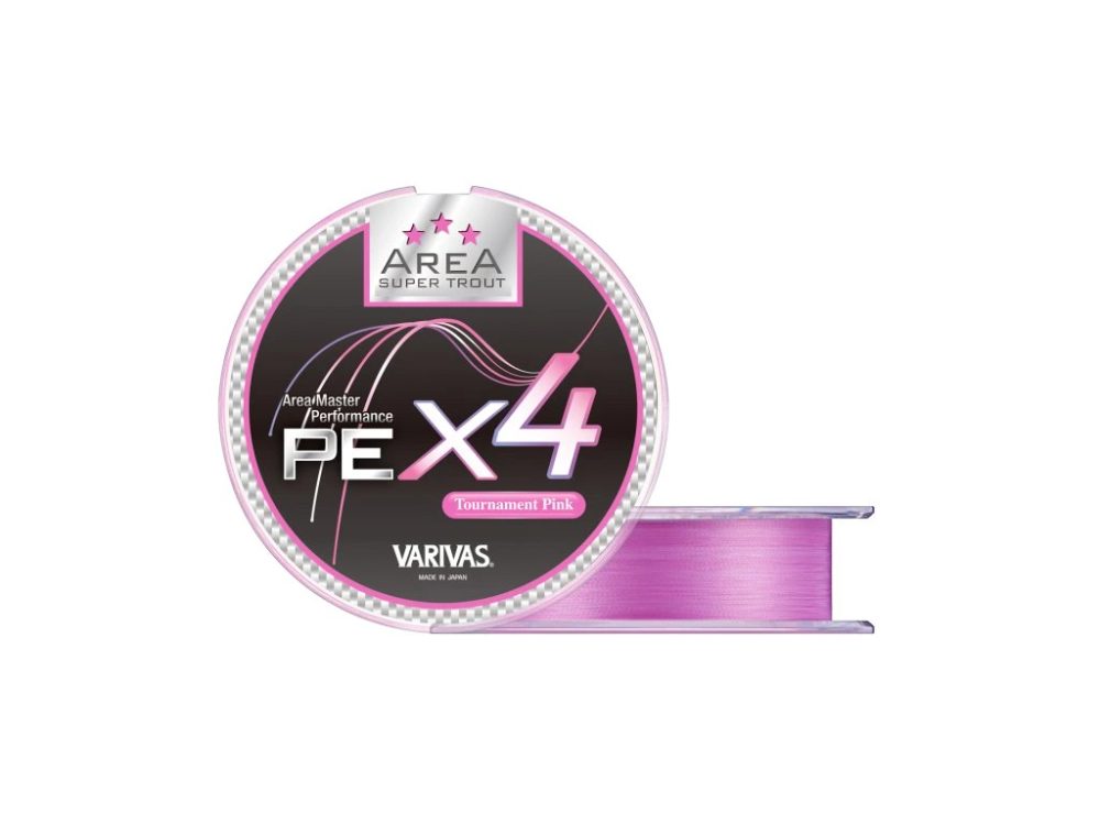 E-shop Varivas Šňůra Super Trout Area PE X4 Tournament Pink 75m - 0,064mm 2,04kg,Varivas Šňůra Super Trout Area PE X4 Tournament Pink 75m - 0,064mm 2,04kg