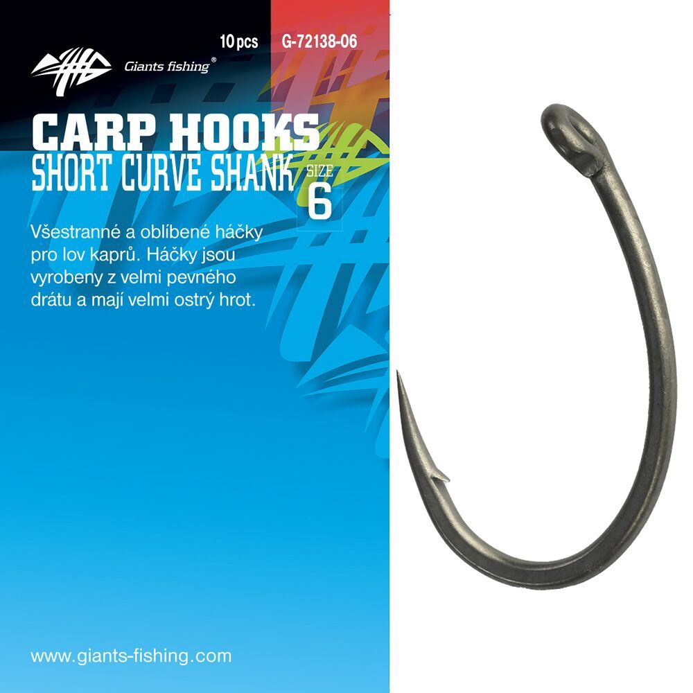 E-shop Giants Fishing Háček s očkem Short Curve Shank 10ks,Giants Fishing Háček s očkem Short Curve Shank 10ks