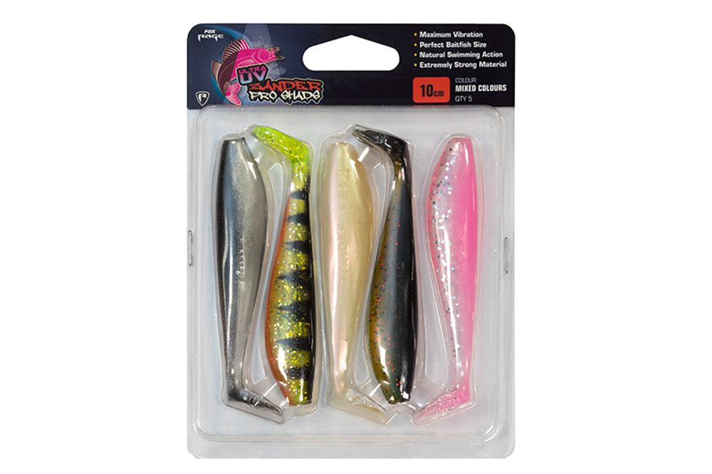 E-shop Fox Rage Gumová Nástraha Zander Pro Mixed UV Colour 5ks - 10cm,Fox Rage Gumová Nástraha Zander Pro Mixed UV Colour 5ks - 10cm