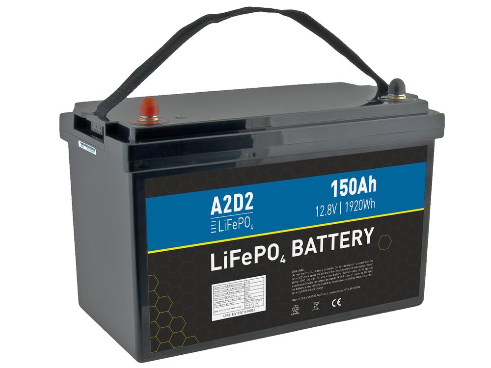 A2D2 Baterie LiFePO4 12,8V 150Ah M8 (REPT cells),A2D2 Baterie LiFePO4 12,8V 150Ah M8 (REPT cells)
