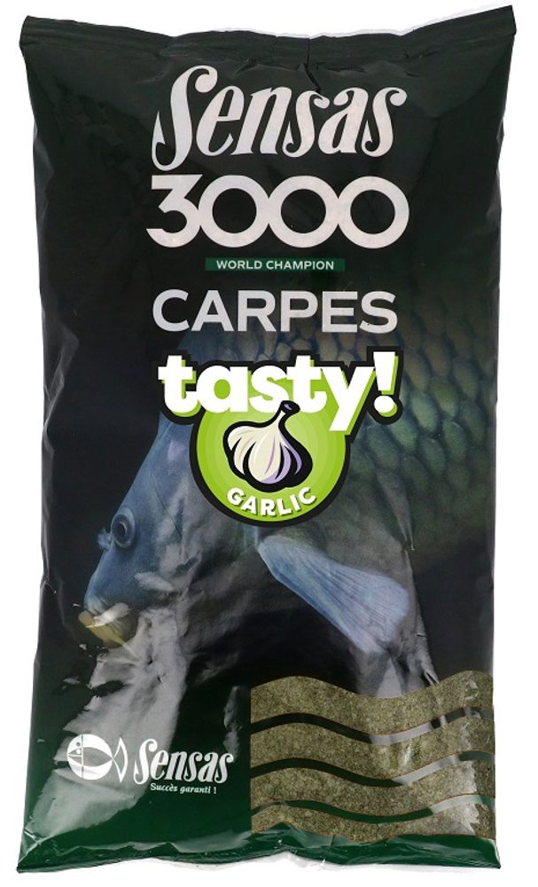 E-shop Sensas Krmítková směs 3000 Carp Tasty 1kg - Česnek,Sensas Krmítková směs 3000 Carp Tasty 1kg - Česnek