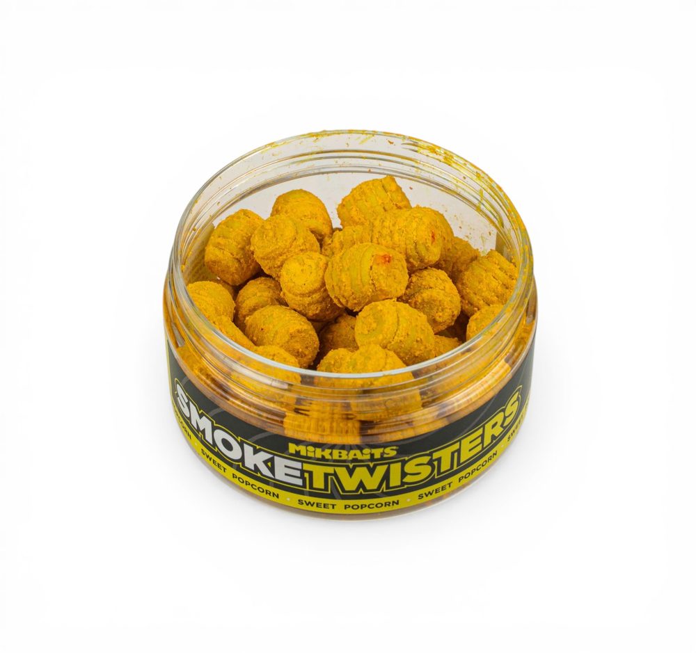 Mikbaits Boilies Smoke Twisters Barrel 12mm 100ml - Sweet Popcorn