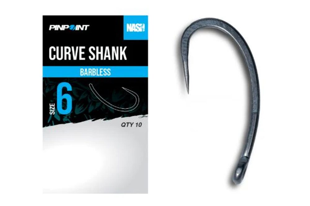 Nash Háčky Curve Shank Barbless 10ks - vel.8,Nash Háčky Curve Shank Barbless 10ks - vel.8