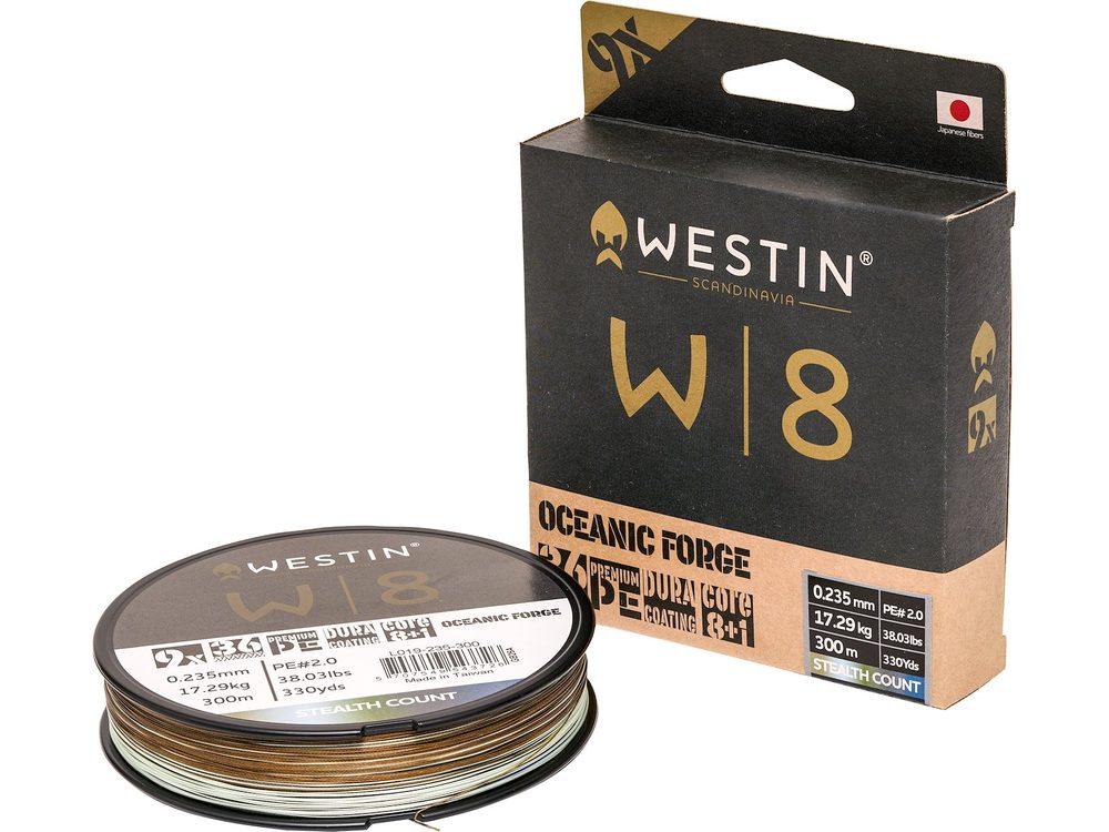 E-shop Westin Splétaná Šňůra W8 9-Braid Oceanic Forge 300m - 0,205mm 14,39kg,Westin Splétaná Šňůra W8 9-Braid Oceanic Forge 300m - 0,205mm 14,39kg