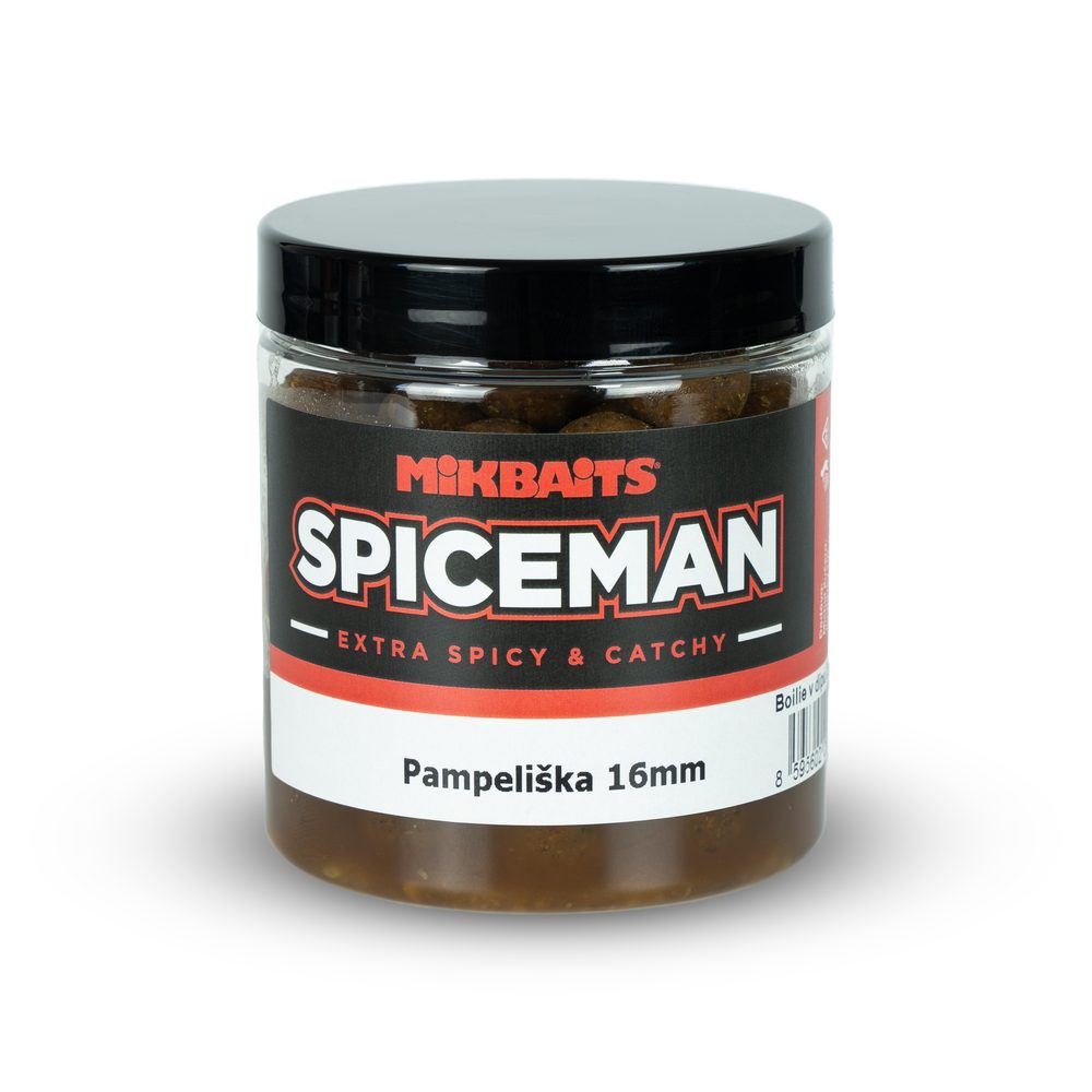 E-shop Mikbaits Boilie v dipu Spiceman 250ml - Pampeliška 16mm,Mikbaits Boilie v dipu Spiceman 250ml - Pampeliška 16mm