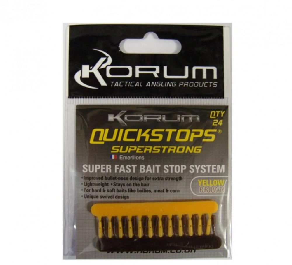 E-shop Korum Zarážky Quickstops Yellow & Brown 24ks