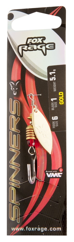 Fox Rage Rotační třpytka Blade Leaf Spinner Size 1 - 5,1g - Gold