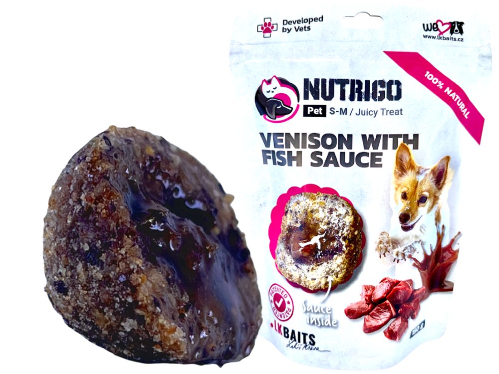 LK Baits Pet Pamlsek Nutrigo Dog Zvěřina s rybí omáčkou,LK Baits Pet Pamlsek Nutrigo Dog Zvěřina s rybí omáčkou