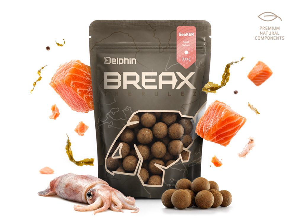 Delphin Boilies BreaX / SeaKER 300g - Oliheň-Losos/24mm/300g