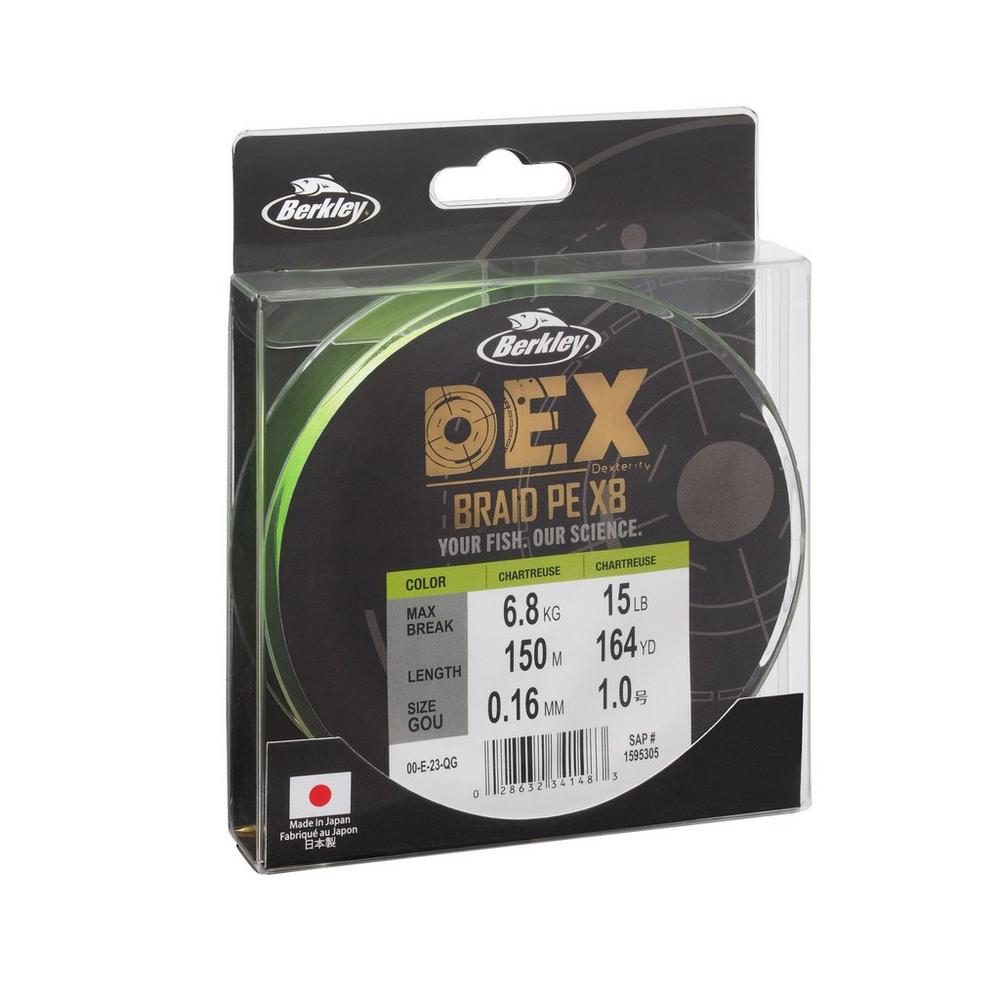 Berkley Šňůra DEX Braid x8 Chartreuse 150m - 0,06mm