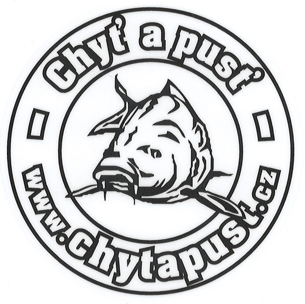 Chyť a pusť Samolepka černobílá průhledná,Chyť a pusť Samolepka černobílá průhledná