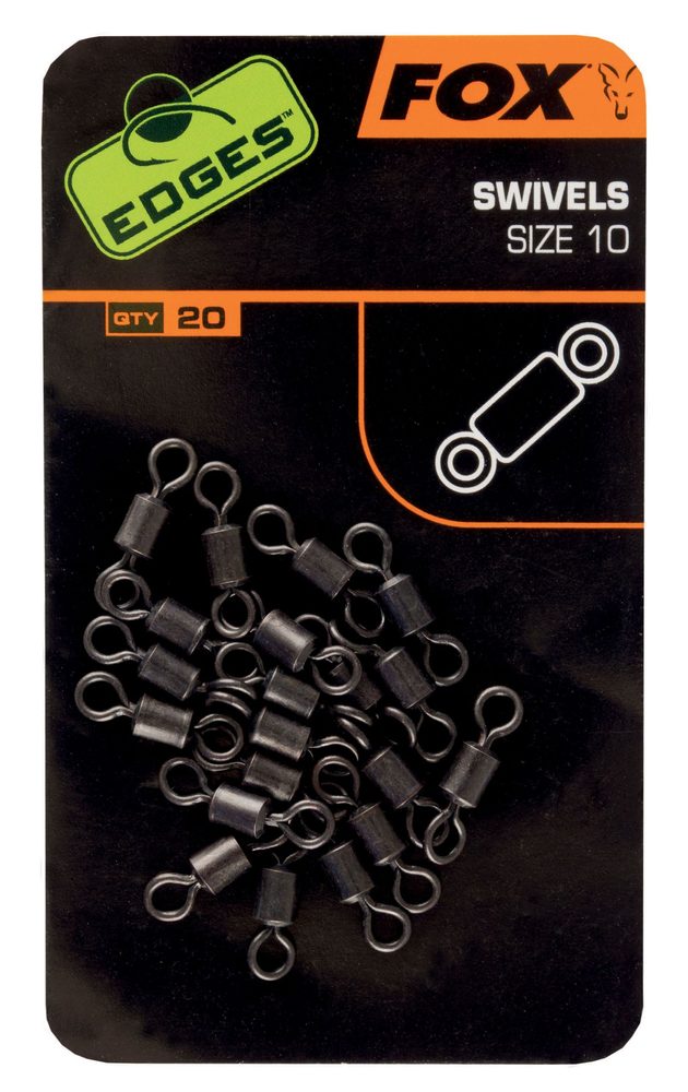 E-shop Fox Obratlíky Edges Swivels 20ks - vel. 10,Fox Obratlíky Edges Swivels 20ks - vel. 10