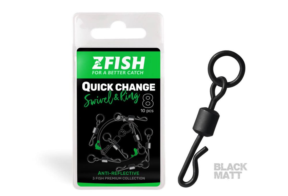 E-shop Zfish Obratlík Quick Change Swivel with Ring vel.8 10ks,Zfish Obratlík Quick Change Swivel with Ring vel.8 10ks