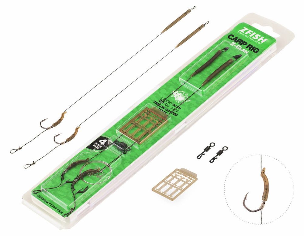 E-shop Zfish Návazec Z-Claw Carp Rig 2ks - vel.2,Zfish Návazec Z-Claw Carp Rig 2ks - vel.2