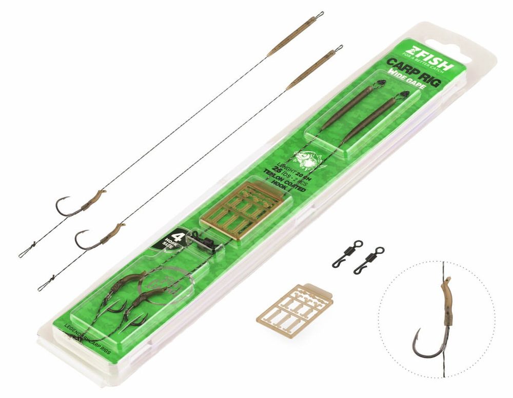 E-shop Zfish Návazec Wide Gape Carp Rig - vel.2,Zfish Návazec Wide Gape Carp Rig - vel.2