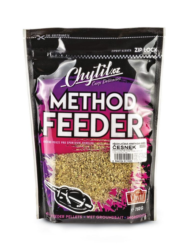 E-shop Chytil Method předvlhčená krmítková směs 750g - Česnek,Chytil Method předvlhčená krmítková směs 750g - Česnek