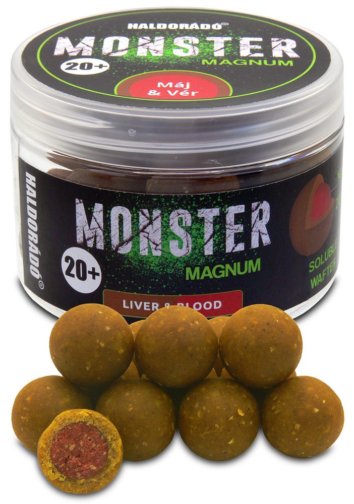 Haldorádó Pop-Up Boilies Monster Magnum 20mm 80g - Krvavá játra,Haldorádó Pop-Up Boilies Monster Magnum 20mm 80g - Krvavá játra
