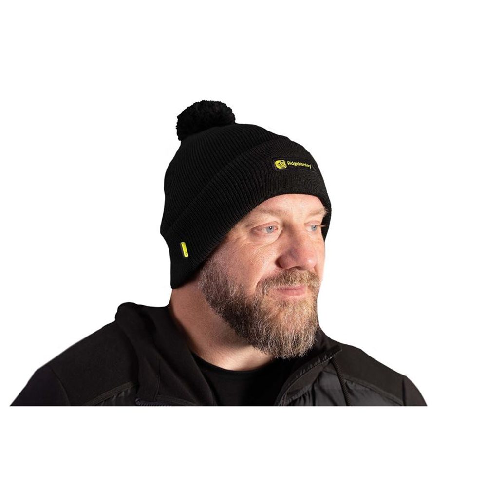 Fotografie RidgeMonkey Čepice APEarel Bobble Beanie Hat Black