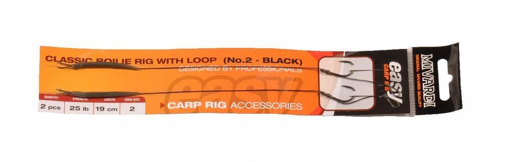 E-shop Mivardi Hotové návazce Classic boilie rig Easy s očkem - vel. 2 černá,Mivardi Hotové návazce Classic boilie rig Easy s očkem - vel. 2 černá