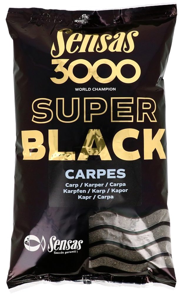 E-shop Sensas Krmítková směs 3000 Super Black 1kg - Carpes - Kapr,Sensas Krmítková směs 3000 Super Black 1kg - Carpes - Kapr