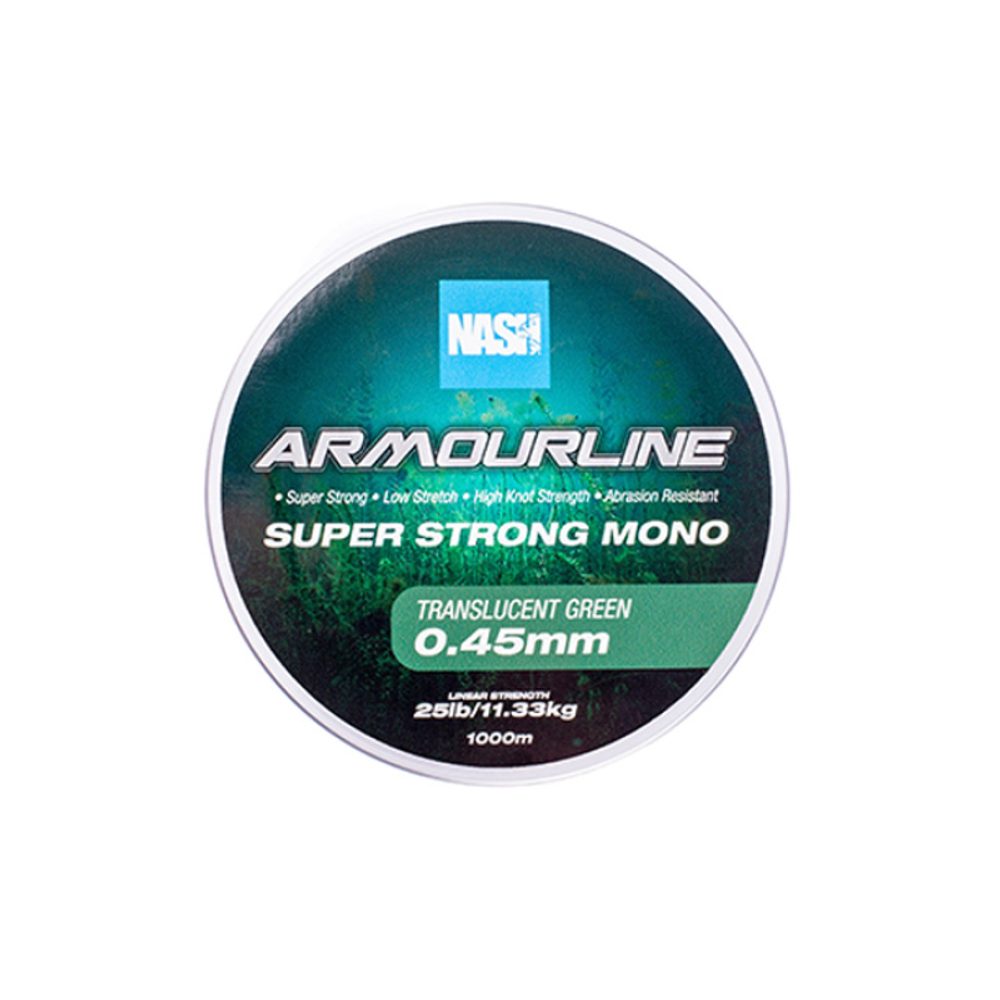 E-shop Nash Vlasec Armourline Super Strong Mono Green 1000m - 0,30mm 12lb,Nash Vlasec Armourline Super Strong Mono Green 1000m - 0,30mm 12lb