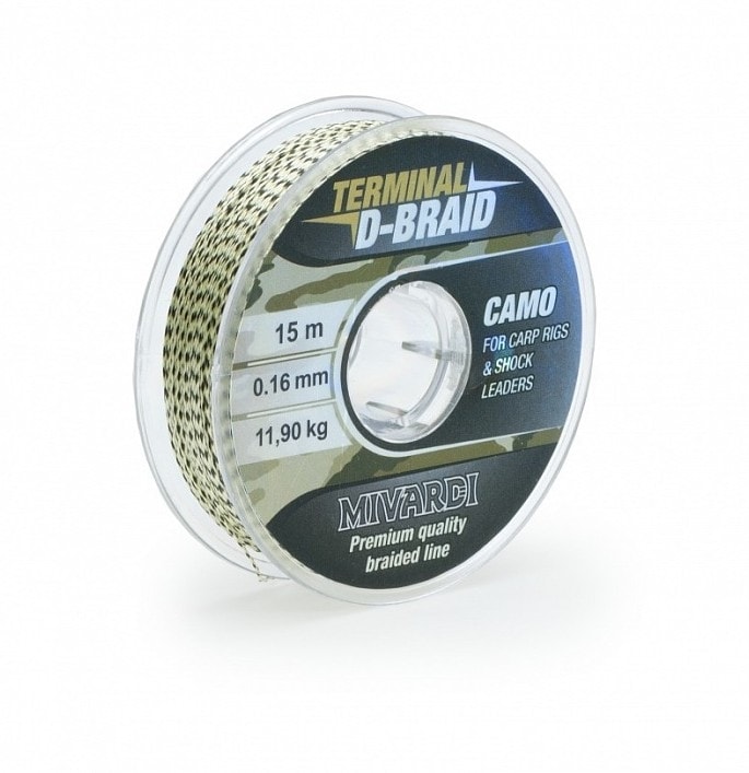 Mivardi Šňůra Terminal D-Braid Camo 15m - 0,10mm/8,15kg