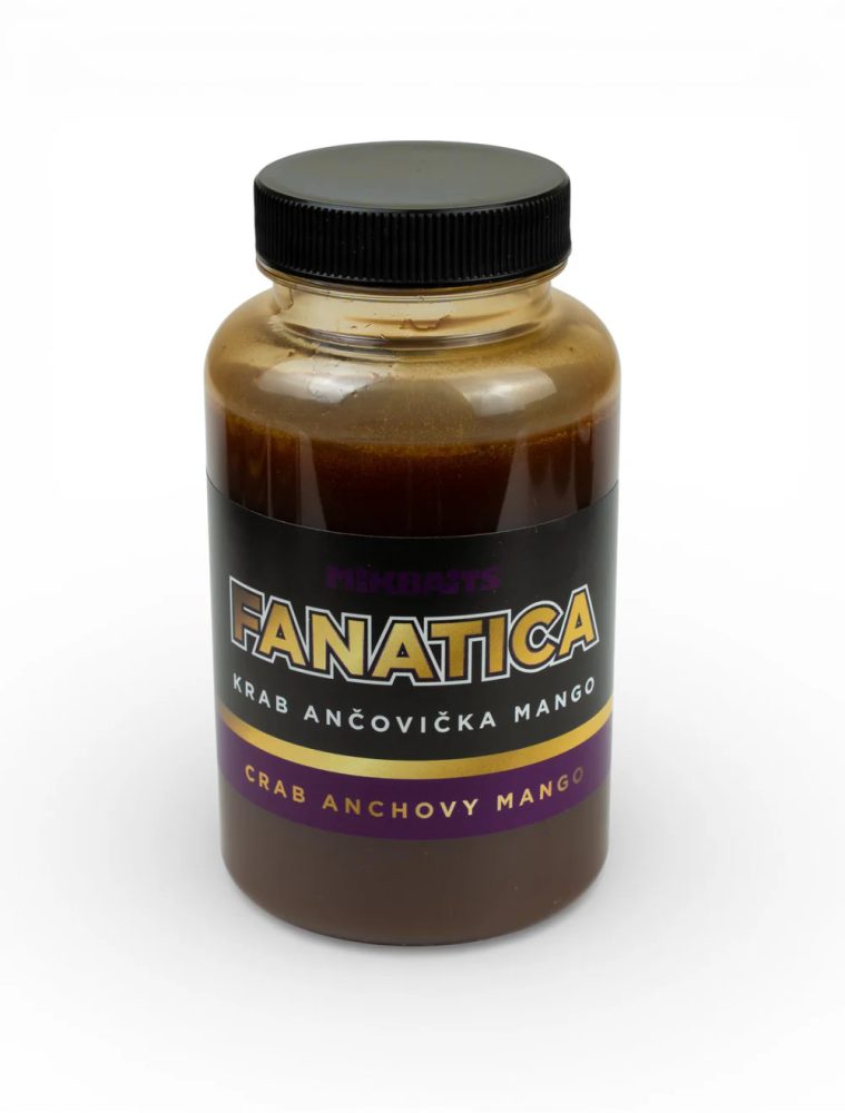 E-shop Mikbaits Booster Fanatica 250ml - Krab Ančovička Mango,Mikbaits Booster Fanatica 250ml - Krab Ančovička Mango