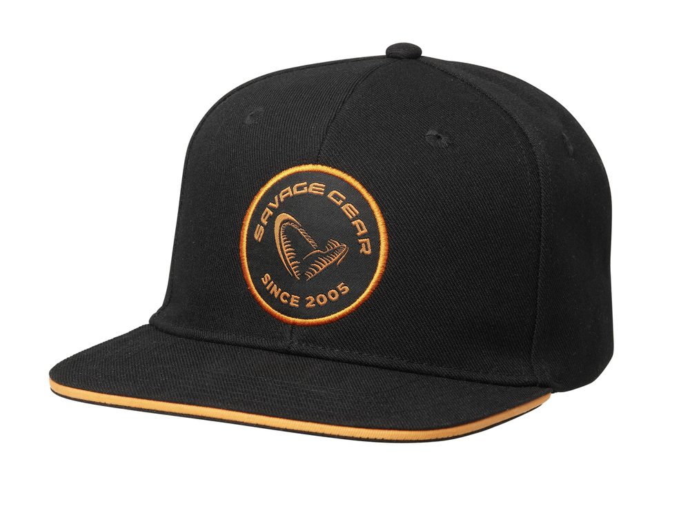 E-shop Savage Gear Kšiltovka Badge Flatbill Cap Black Orange,Savage Gear Kšiltovka Badge Flatbill Cap Black Orange